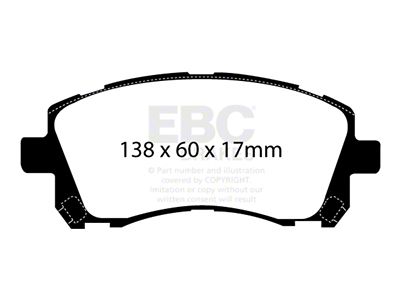 EBC Brakes Bluestuff Brake Pad Sets Fronts Only - DP51134NDX