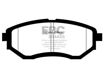 EBC Brakes Bluestuff Brake Pad Sets Fronts Only - DP51583NDX