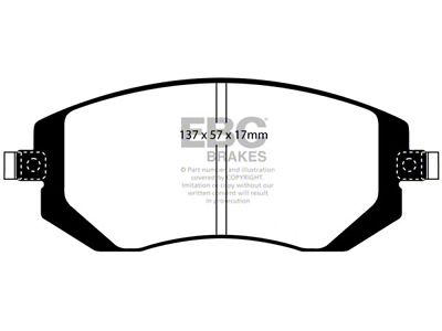 EBC Brakes Yellowstuff Brake Pad Sets Fronts Only - DP41661R