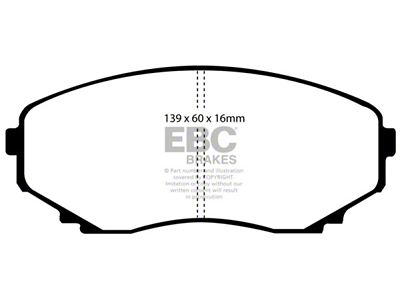 EBC Brakes Greenstuff Brake Pad Sets Fronts Only - DP61121
