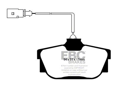 EBC Brakes Greenstuff Brake Pad Sets Rears Only - DP61445