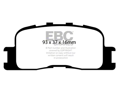 EBC Brakes Redstuff Brake Pad Sets Rears Only - DP31716C