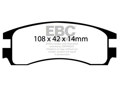 EBC Brakes Ultimax2 Brake Pad Sets Rears Only - UD714