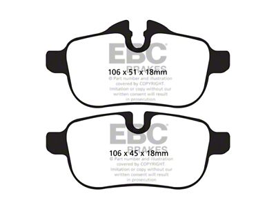 EBC Brakes Yellowstuff Brake Pad Sets Rears Only - DP42046R