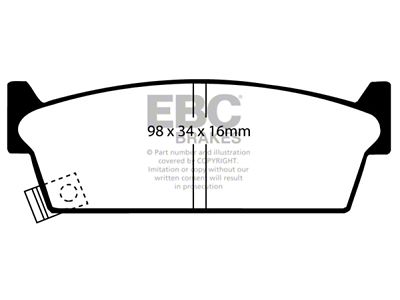 EBC Brakes Yellowstuff Brake Pad Sets Rears Only - DP4686/2R
