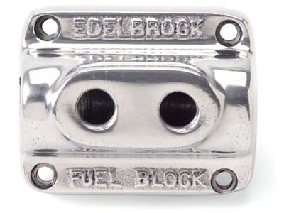 Edelbrock Polished Fuel Block Dual Carb - 12801