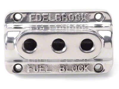 Edelbrock Fuel Block Triple Polished - 12851