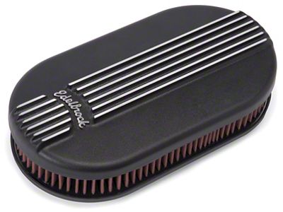 Edelbrock Air Cleaner Classic Series Oval Aluminum Top Cloth Element - 41153