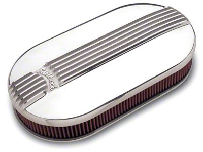 Edelbrock Pro-Flow Large Oval Air Cleaner; Chrome