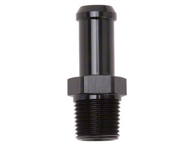 Edelbrock Hose End Straight 3/8In NPT to 1/2In Barb Black - 8114