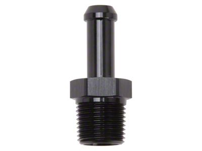 Edelbrock Hose End Straight 3/8In NPT to 3/8In Barb Black - 8117
