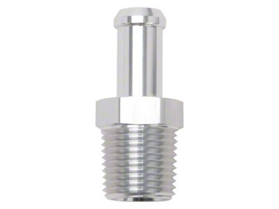 Edelbrock Hose End Straight 1/2In NPT to 1/2In Barb Clear - 8121