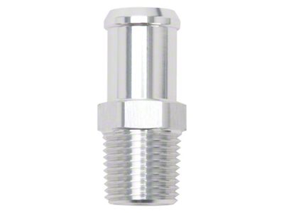 Edelbrock Hose End Straight 1/2In NPT to 3/4In Barb Clear - 8184