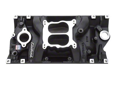 Edelbrock Intake SBC Performer Vortec Black - 21163