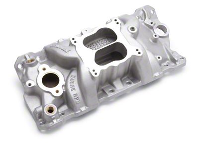 Edelbrock Manifold SBC 23-Degree Marine RPM 1987-1995 w/ Brass - 2506