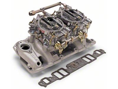 Edelbrock Dual Quad Kit Performer RPM Air Gap BBC Oval - 2065