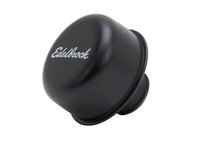 Edelbrock Signature Series Push-In Crankcase Breather; Black