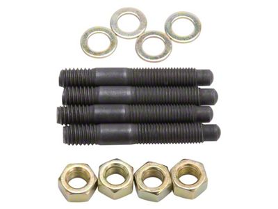 Edelbrock Carburetor Mounting Studs Bullet Nosed Black Oxide Gold Iridite - 8060