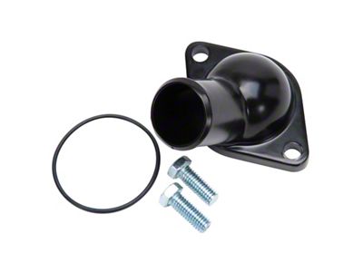 Edelbrock Chevy 15 Deg. Water Neck Steel - Black - 48093