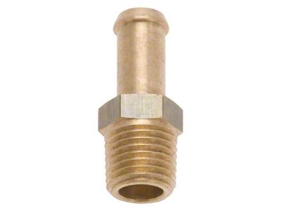 Edelbrock Fitting 1/4-18 NPT X 3/8In Single Barb Brass - 8080