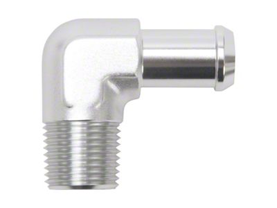 Edelbrock Hose End 90-Deg 1/2In NPT to 5/8In Barb Clear - 8179