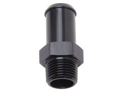 Edelbrock Hose End Straight 3/8In NPT to 5/8In Barb Black - 8187