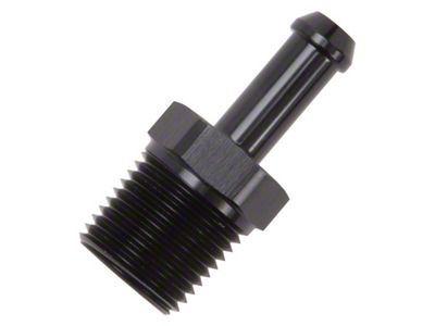 Edelbrock Hose Fittings Straight 1/2In NPT to 3/8In Barb Black - 8185