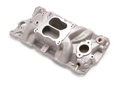 Edelbrock Manifold SBC 23-Degree Marine RPM 1955-1986 w/ Brass - 2504