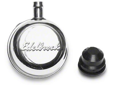 Edelbrock Signature Series Push-In Crankcase Breather with 90 Degree Vent Nipple; Chrome