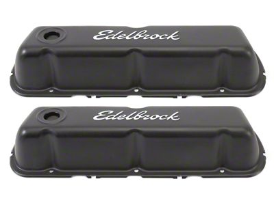 Edelbrock Valve Cover Signature Series Ford 260-289-302-351W CI V8 Black - 4603