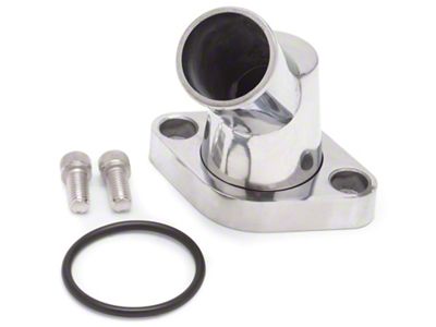 Edelbrock Waterneck Sbc/BBC 45-Degree Two-Piece Cast SwIVel Polished - 4817