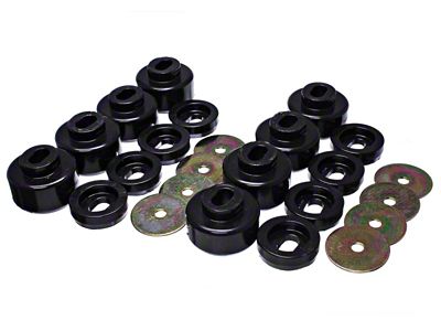 Energy Suspension 07-10 Chevy K2500/3500HD Body Mount Set - Black - 3.4162G