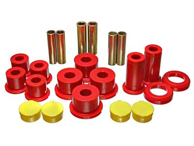 Energy Suspension 2/4 Wd Rear Leaf Spring Bshg - Red - 3.2142R