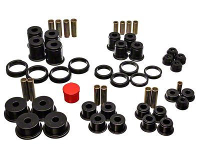 Energy Suspension 84-01 Jeep Cherokee/Wagoneer/Comanche Black Hyper-Flex Master Bushing Set - 2.18105G