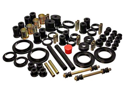Energy Suspension 85-93 Ford Mustang Black Hyper-flex Master Bushing Set - 4.18113G