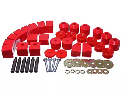 Energy Suspension 86-95 Suzuki Samurai Red 1in Lift Body Mount - 1.4102R