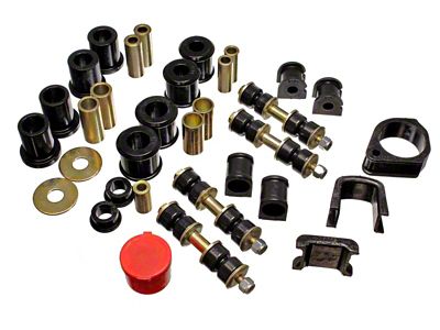Energy Suspension 97-01 Ford Escort/ZX2 Black Hyper-flex Master Bushing Set - 4.18117G