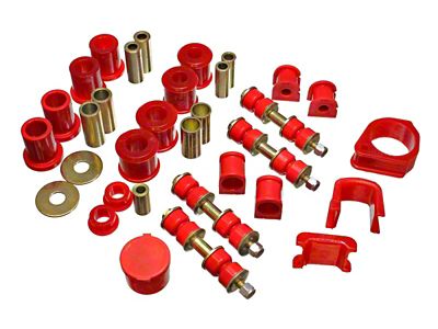 Energy Suspension 97-01 Ford Escort/ZX2 Red Hyper-flex Master Bushing Set - 4.18117R
