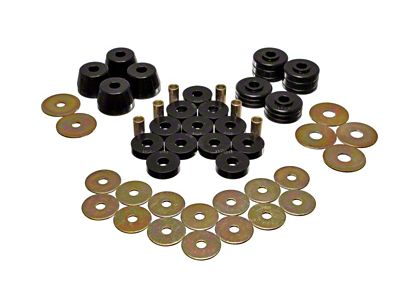 Energy Suspension Body Mount Bushing Sets - Black - 5.4102G