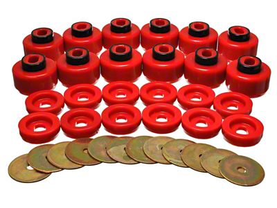 Energy Suspension Body Mount Set - Red - 3.4156R