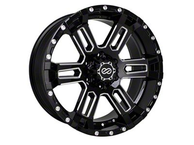 Enkei Commander Black Machined Wheel; 18x8; 25mm Offset; 5x150mm Bolt Pattern; 110mm Hub Bore