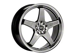 Enkei EV5 Hyper Black with Machined Lip Wheel; 17x7; 45mm Offset; 4x100/4x108mm Bolt Pattern; 72.60mm Hub Bore
