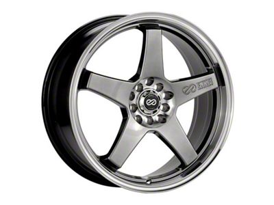 Enkei EV5 Hyper Black with Machined Lip Wheel; 17x7; 45mm Offset