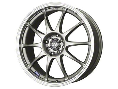 Enkei J10 Silver Wheel; 17x7; 42mm Offset; 4x100mm Bolt Pattern; 72.60mm Hub Bore