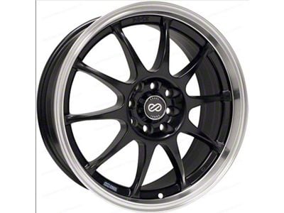 Enkei J10 Matte Black with Machined Lip Wheel; 17x7; 42mm Offset
