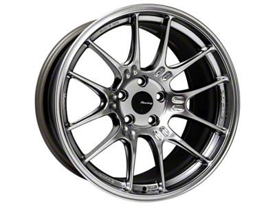 Enkei GTC02 Hyper Silver Wheel; 18x8; 35mm Offset; 5x100mm Bolt Pattern; 75mm Hub Bore
