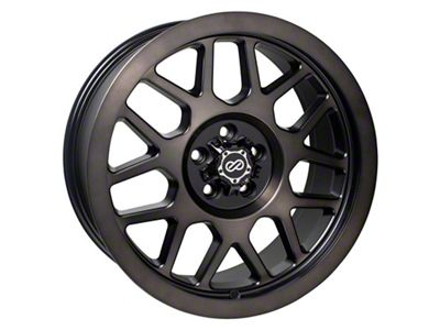Enkei Matrix Brushed Black Wheel; 17x8; 30mm Offset; 5x100mm Bolt Pattern; 71.60mm Hub Bore