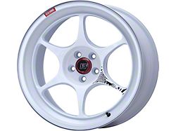 Enkei PF06 White Machined Wheel; 18x9.5; 27mm Offset; 5x114.3mm Bolt Pattern; 75mm Hub Bore