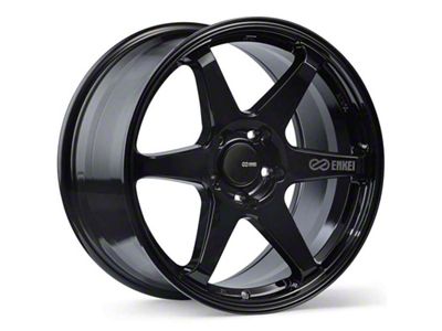 Enkei T6R Gloss Black Wheel; 18x8; 45mm Offset; 5x100mm Bolt Pattern; 72.60mm Hub Bore