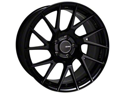 Enkei TM7 Gloss Black Wheel; 18x8; 45mm Offset; 5x112mm Bolt Pattern; 72.60mm Hub Bore